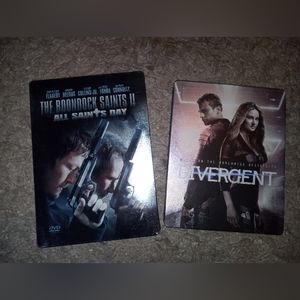 2 movies~ divergent and the boondock saints 2~ special editions steelbook